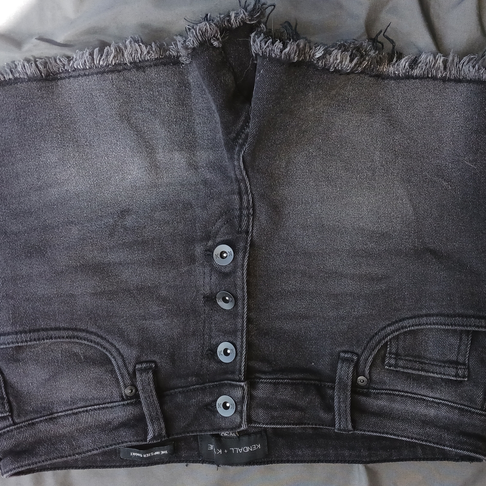 Black Denim Kendall + Kylie Shorts